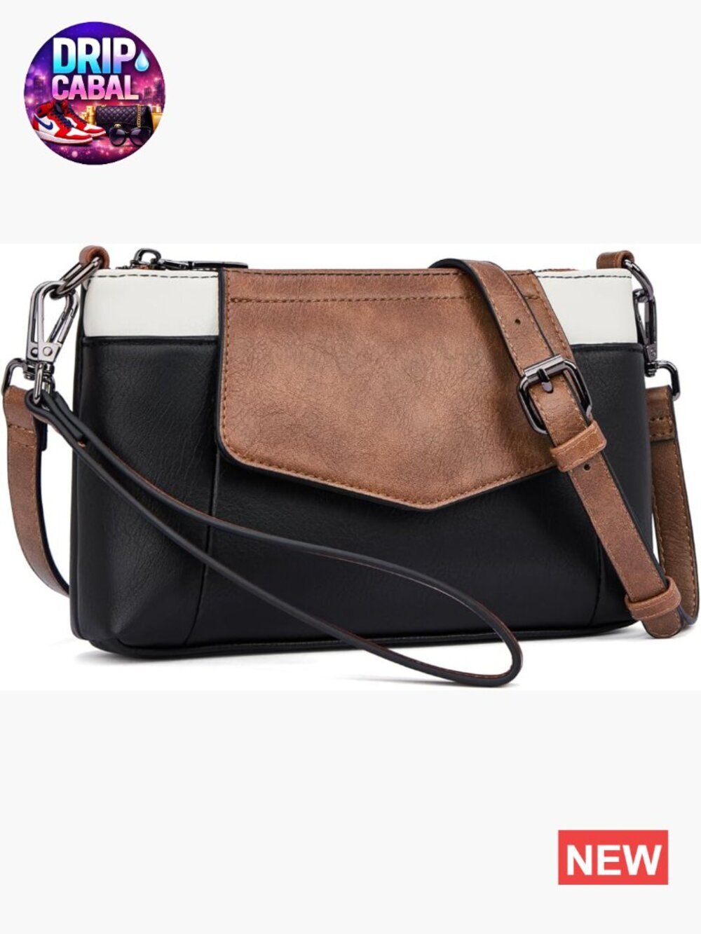 Small Crossbody Wristlet Purse for Women Vegan Leather Wallet with Card Slots